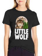 Little Wolf Graphic Tee - Mens Black T-Shirt