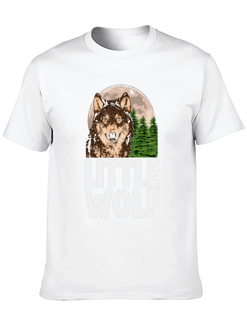 Little Wolf Graphic Tee - Mens Black T-Shirt