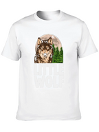Little Wolf Graphic Tee - Mens Black T-Shirt