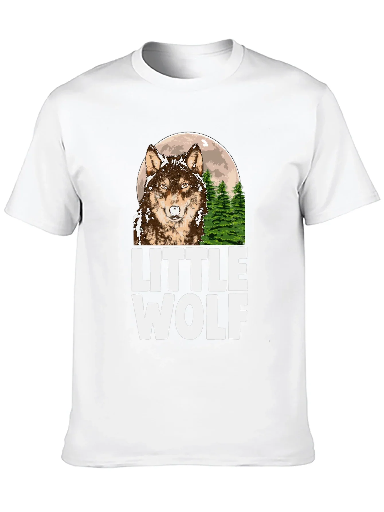 Little Wolf Graphic Tee - Mens Black T-Shirt