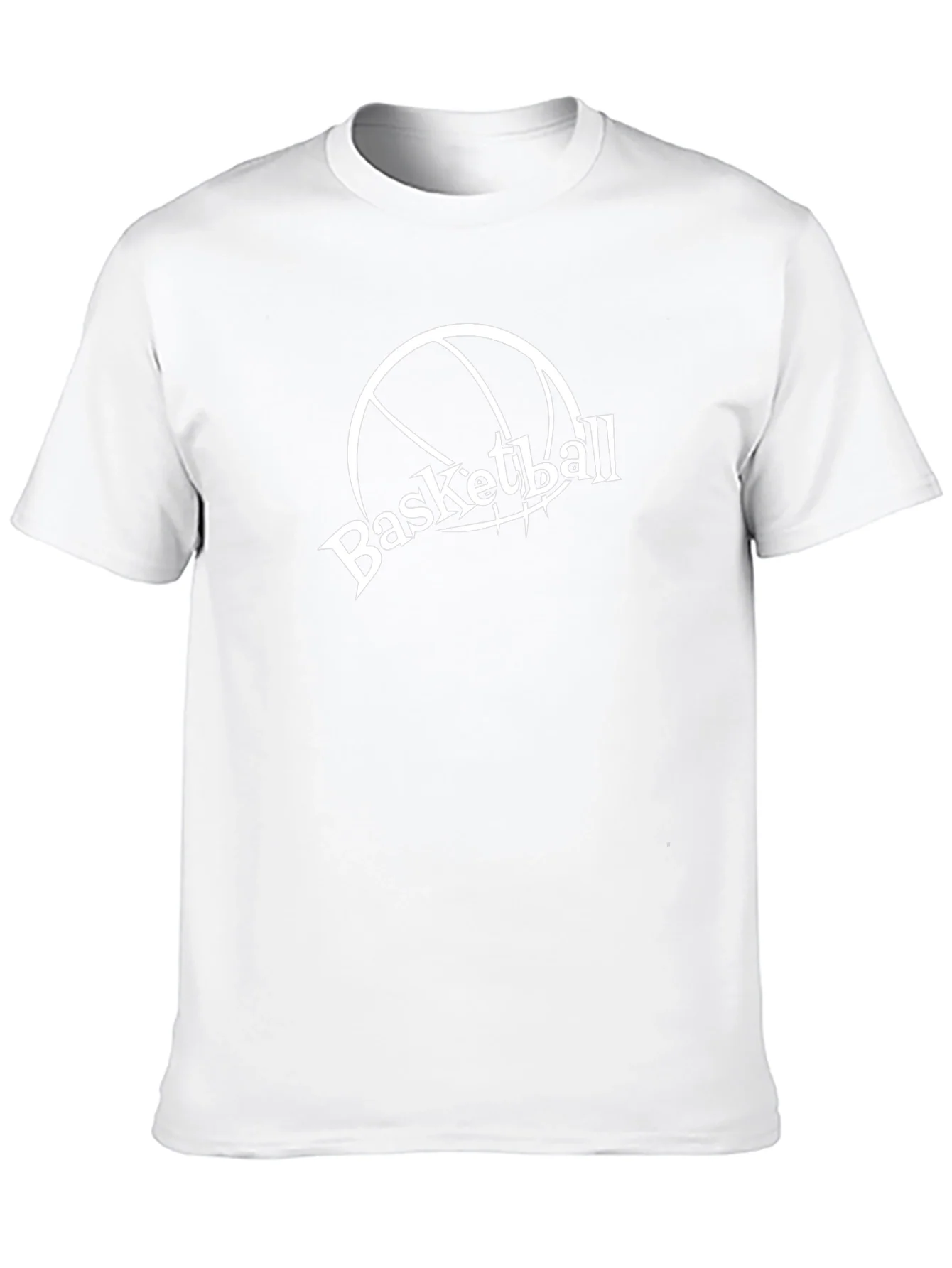 Basketball Graphic Tee - Black Cotton T-Shirt