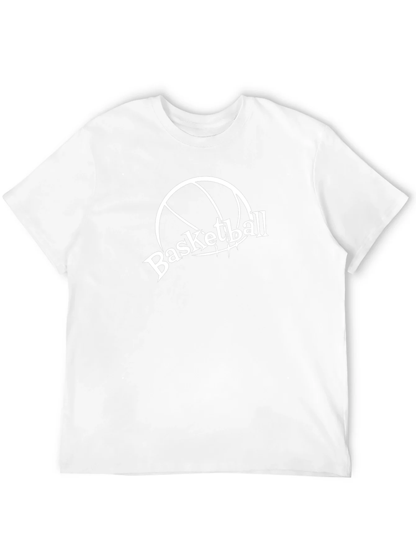 Basketball Graphic Tee - Black Cotton T-Shirt