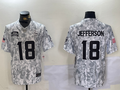 Men's Minnesota Vikings Justin Jefferson #18 Arctic Camo 2024 Salute to Service Limited Jersey1