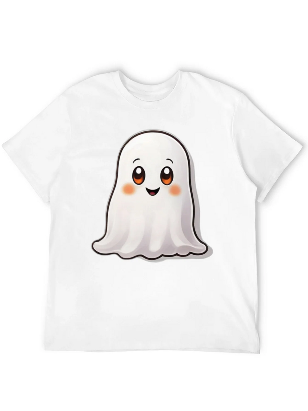 Cute Ghost Graphic Black T-Shirt