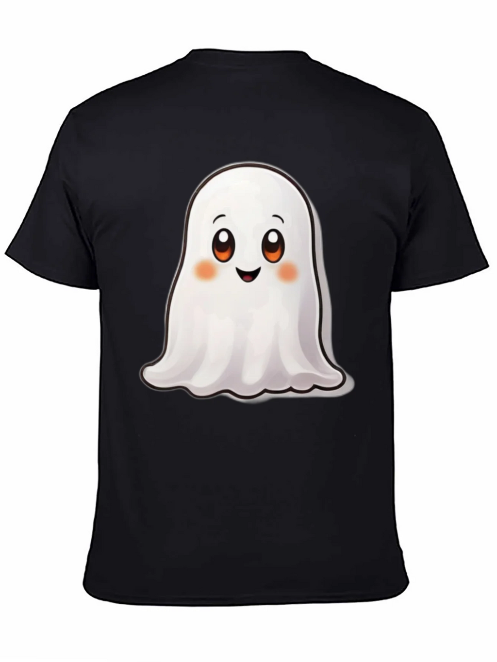 Cute Ghost Graphic Black T-Shirt