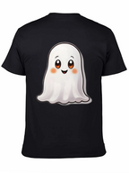 Cute Ghost Graphic Black T-Shirt