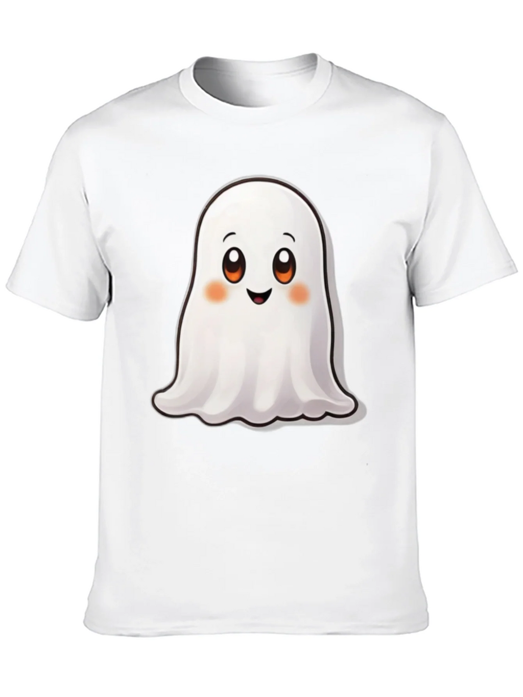 Cute Ghost Graphic Black T-Shirt