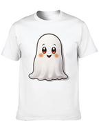Cute Ghost Graphic Black T-Shirt