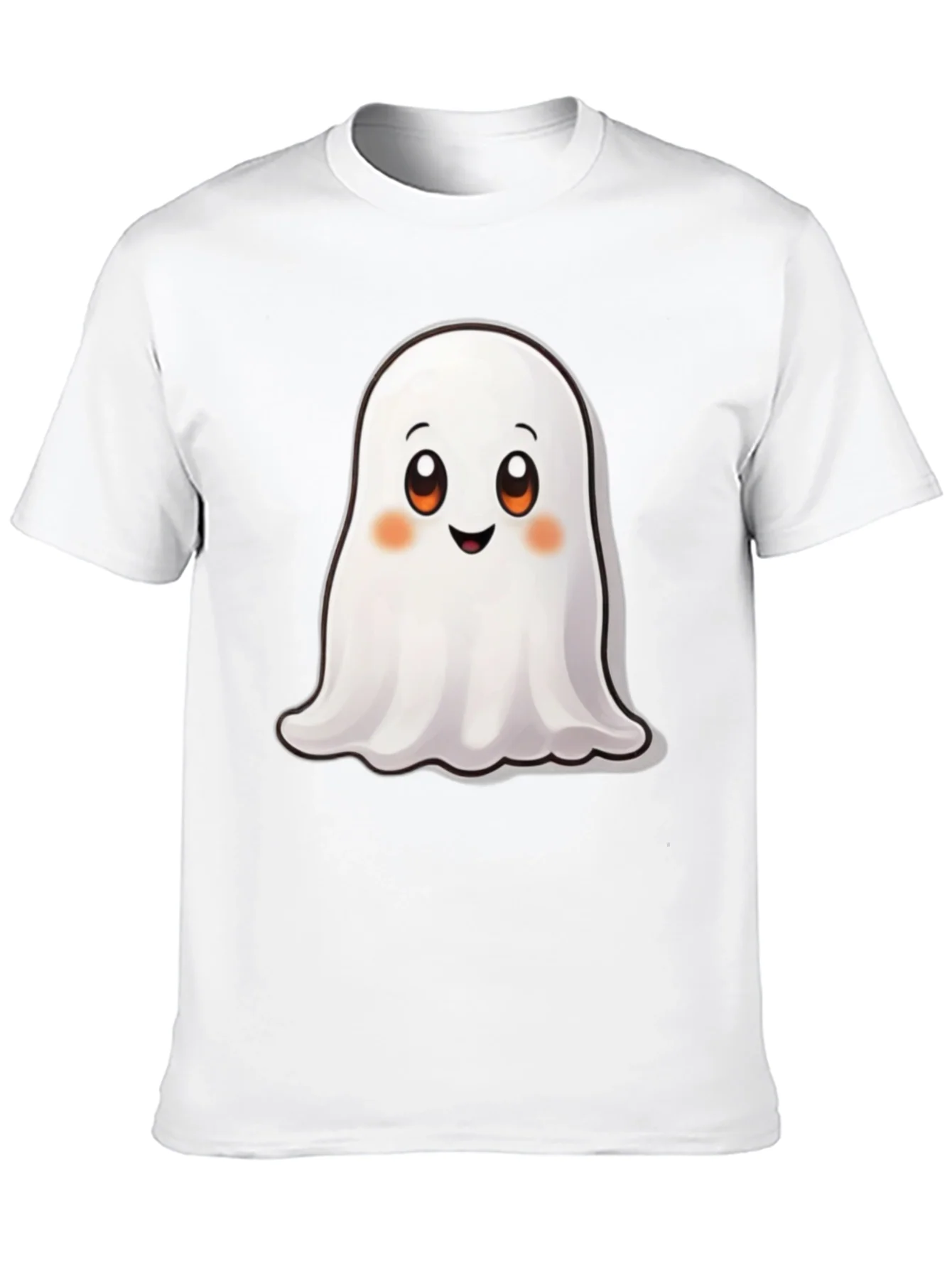 Cute Ghost Graphic Black T-Shirt