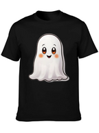 Cute Ghost Graphic Black T-Shirt