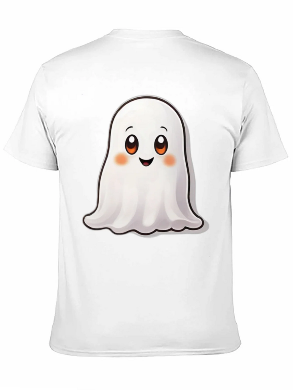 Cute Ghost Graphic Black T-Shirt