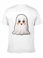 Cute Ghost Graphic Black T-Shirt