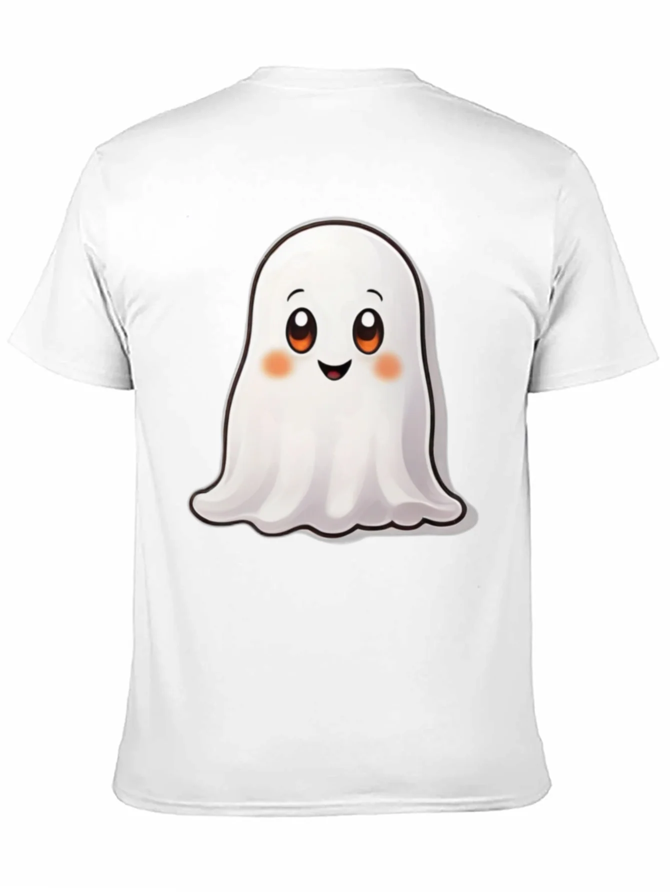 Cute Ghost Graphic Black T-Shirt