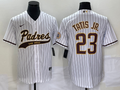Men's San Diego Padres Fernando Tatis Jr. #23 White Replica Player Jersey1 Joint Edition