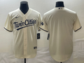 Men's Minnesota Twins Beige Alternate Replica Team Blank Jersey1