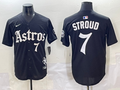 Men's Houston Astros C.J. Stroud #7 Black Replica Player Jersey