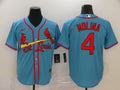 Men's St. Louis Cardinals #4 Yadier Molina Horizon Blue Jersey1