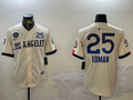 Men's Los Angeles Dodgers Tommy Edman #25 Cream 2024 City Connect Limited Player Jersey1
