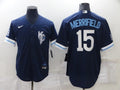 Men's Kansas City Royals Whit Merrifield #15 Navy Replica Baseball Jersey1