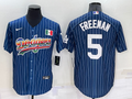 Men's Los Angeles Dodgers Freddie Freeman #5 Blue Replica Game Jersey1