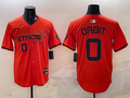 Men's Houston Astros Orbit #0 Orange 2025 City Connect Limited Player Jersey