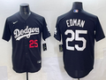 Men's Los Angeles Dodgers Tommy Edman #25 Black Alternate Player Jersey