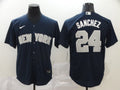 Men's New York Yankees Gary Sanchez #24 Navy Replica Baseball Jersey1