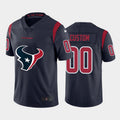 Custom1 Houston Texans Navy Team Big Logo Color Rush Limited Jersey1 Stitched American Football Jerseys