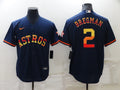 Men's Houston Astros Alex Bregman #2 Navy Replica Team Jersey1