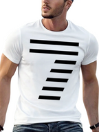 Modern Striped Design Black T-Shirt