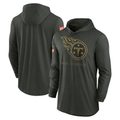 Men's Tennessee Titans Forest Green 2025 Salute to Service Sideline Dri-FIT Lightweight Hooded Pullover