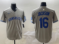 Men's Kansas City Royals Bo Jackson #16 Gray Limited Player Jersey
