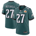 Men's Philadelphia Eagles Quinyon Mitchell #27 Midnight Green Super Bowl LIX Game Player Jersey1