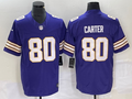 Men's Minnesota Vikings Cris Carter #80 Purple Classic Player Jersey1