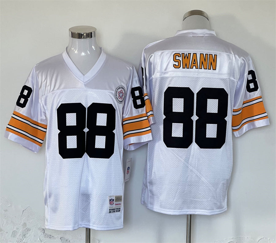 Men's Pittsburgh Steelers Lynn Swann  White Legacy Replica Jersey1