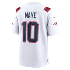 Drake Maye New England Patriots Nike    Game Jersey - White