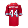 B.Bills #44 Joe Andreessen Player Red Game Jersey -Stitched American Football Jerseys