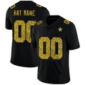 Custom1 Dallas Cowboys Jersey1 Black Limited Fashion Vapor Leopard Print Stitched  Football Jerseys
