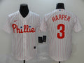 Men's Philadelphia Phillies #3 Bryce Harper Pinstripe Jersey1