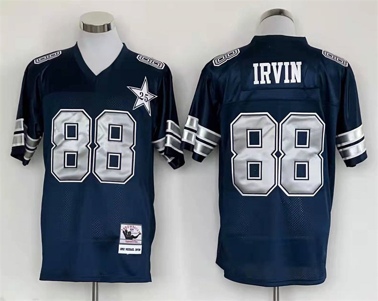 Men's Dallas Cowboys Michael Irvin  Navy Legacy Replica Player Jersey1