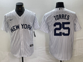 Men's New York Yankees Gleyber Torres #25 White Limited Jersey1