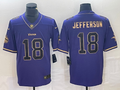 Men's Minnesota Vikings Justin Jefferson #18 Purple Alternate Game Jersey1