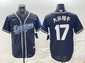Men's Los Angeles Dodgers Shohei Ohtani #17 Black Alternate Replica Team Jersey1