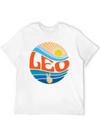Leo Zodiac Sign Graphic T-Shirt - Groovy Design