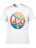 Leo Zodiac Sign Graphic T-Shirt - Groovy Design
