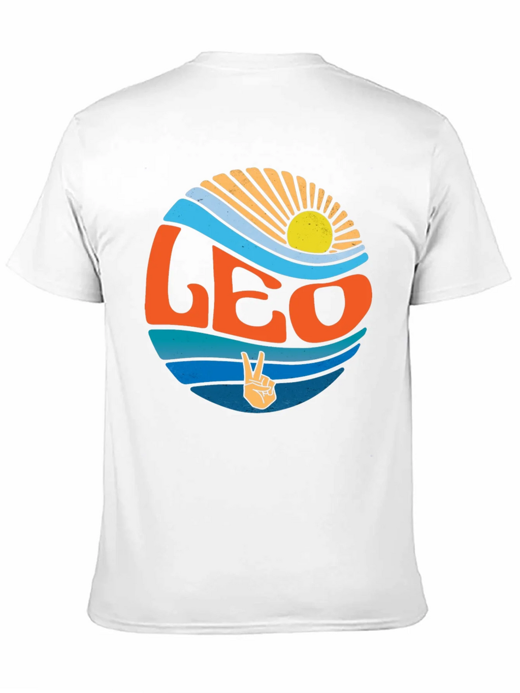 Leo Zodiac Sign Graphic T-Shirt - Groovy Design