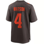 C.Browns #4 Deshaun Watson Brown Player Alternate Game Stitched Football Jerseys