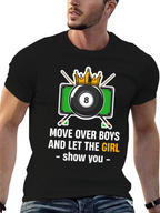Billiards Girl T-Shirt - Move Over Boys