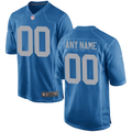 Custom1 Detroit Lions Blue Throwback Game Jersey1