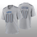 Custom1 Detroit Lions Gray Game Atmosphere Jersey1 Stitched American Football Jerseys